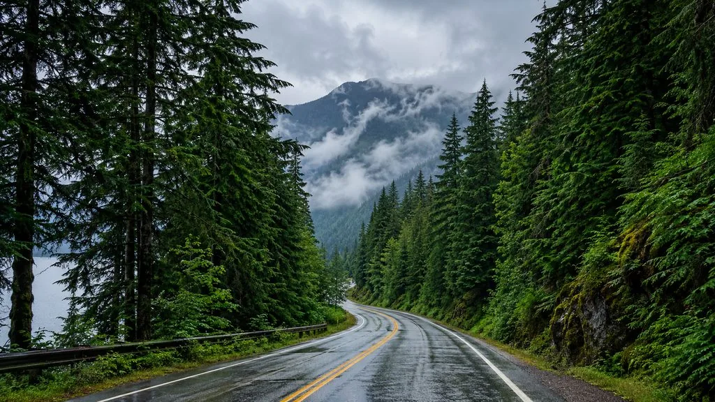 Capilano Road in North Vancouver, about fifteen minutes from downtown Vancouver