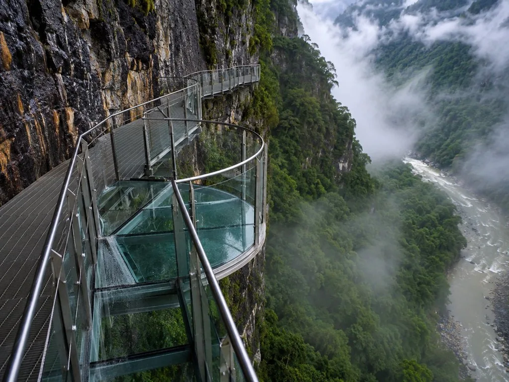 The Cliffwalk, a cantilevered walkway above the Capilano canyon